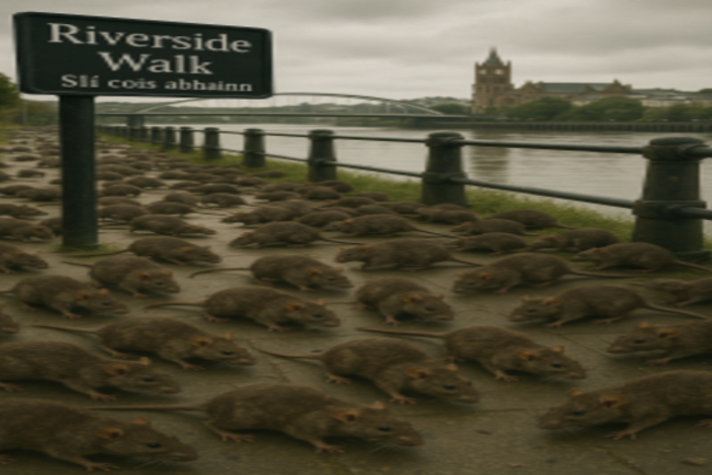 Rat infestation on Derry's Riverside Walk