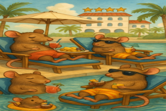 Riverside rats 'enjoying five star all-inclusive holiday