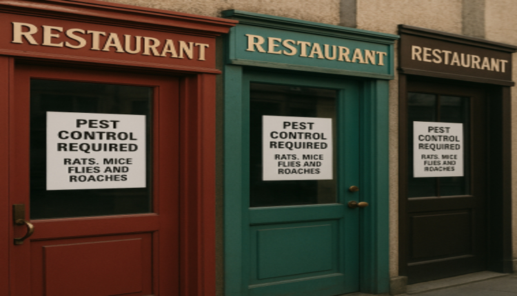 3 Restaurants Told Pest Control Required To Deal With Rats, Mice, Flies And Roaches