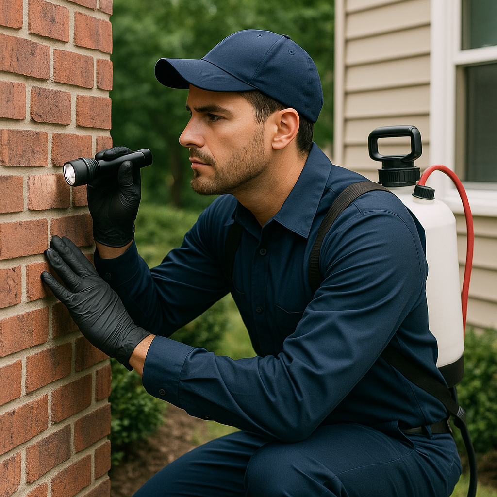Technician inspecting